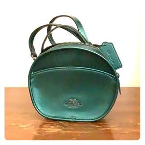 Emerald green Coach handbag